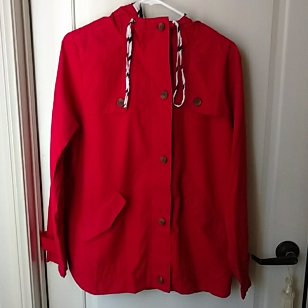 New Red Nautical lightweight jacket Medium
